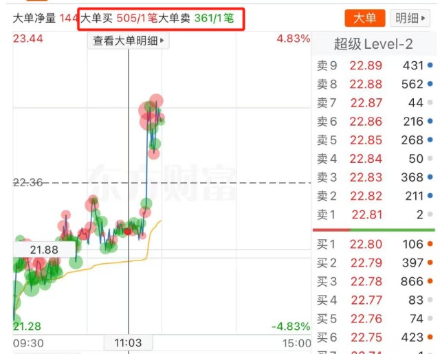 东方财富大单模式_股票交易系统里查净值_大单成交明细