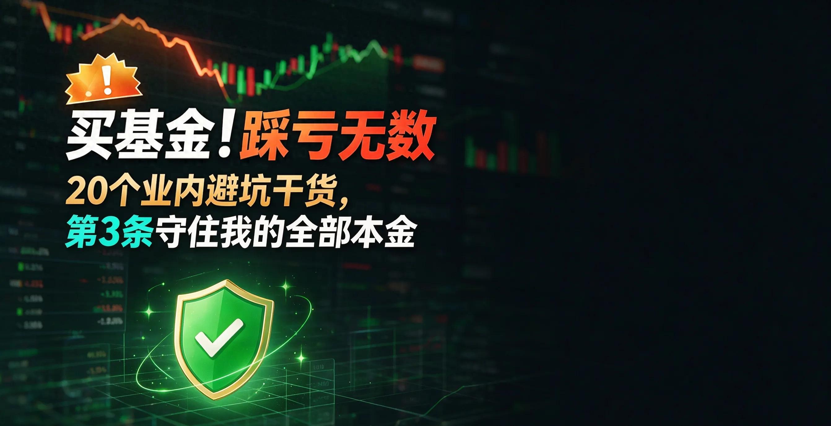 基金小白两年亏十几万踩雷无数，20条避坑技巧请查收